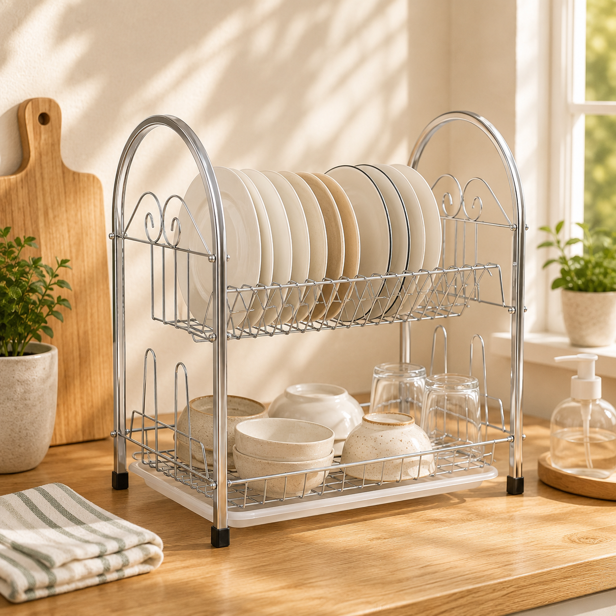 AT Stainless Steel Silver Plate Rack