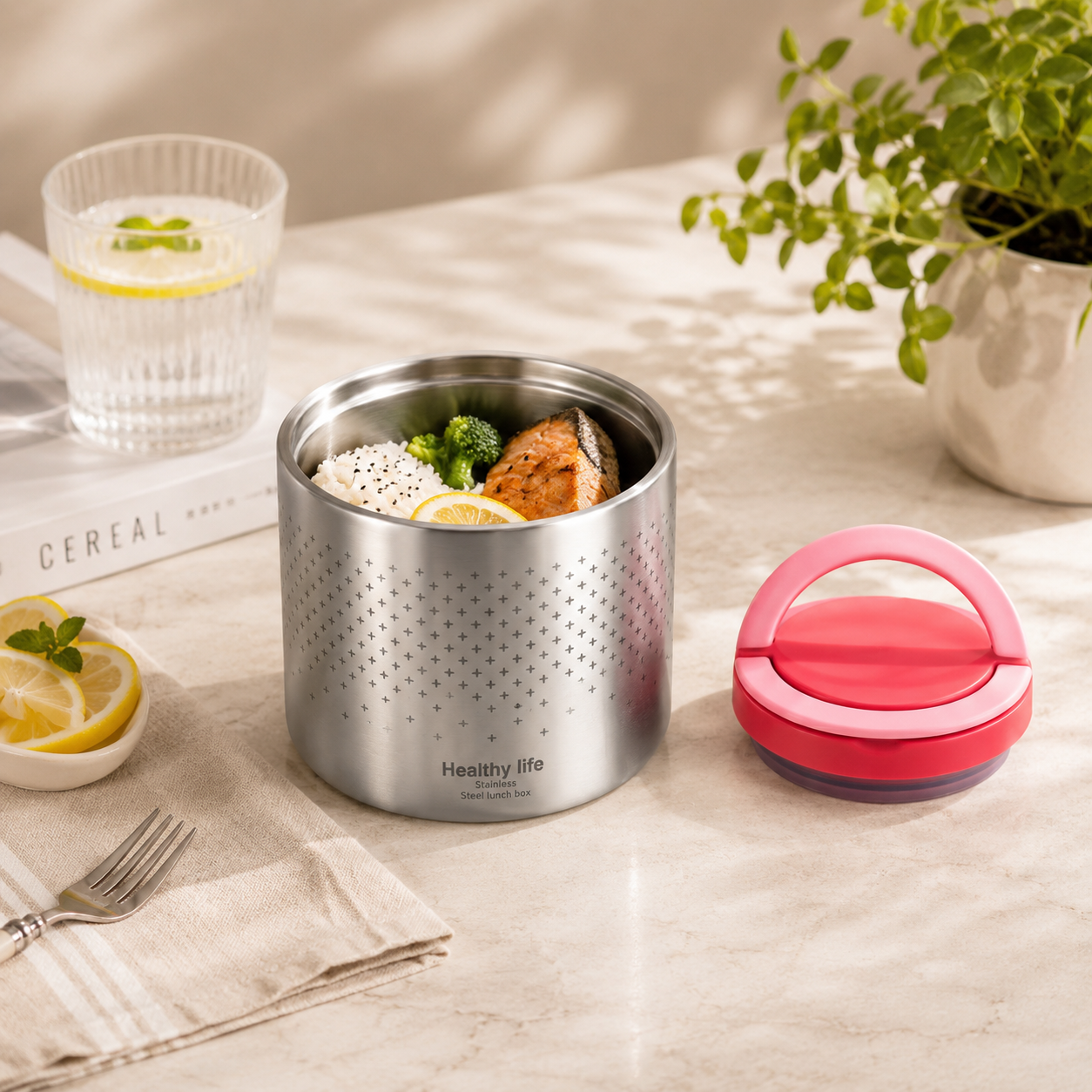Tedemei 1-Liter Stainless Steel Lunch Box