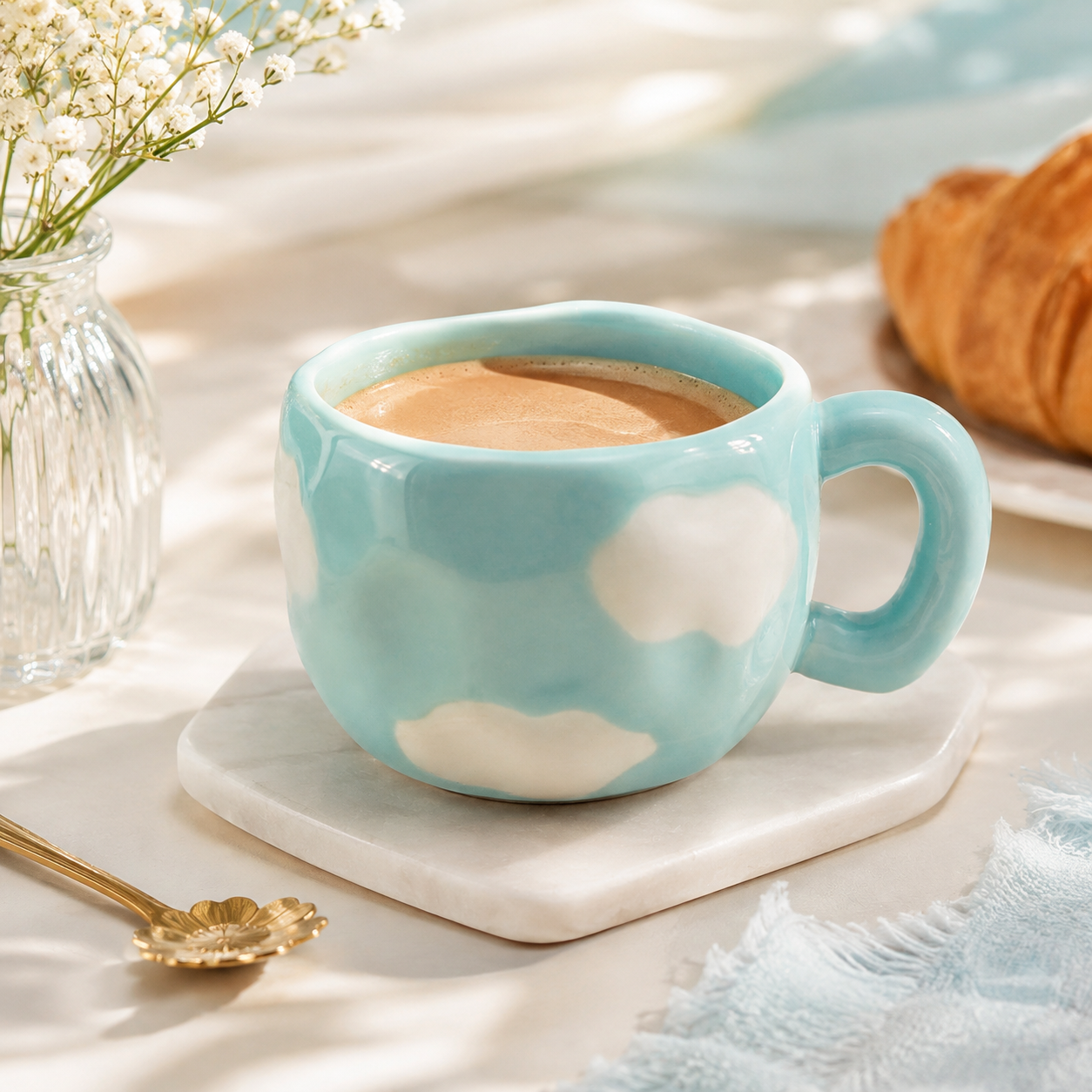G.T 300 ML Ceramic "Cloud" Mug Light Green