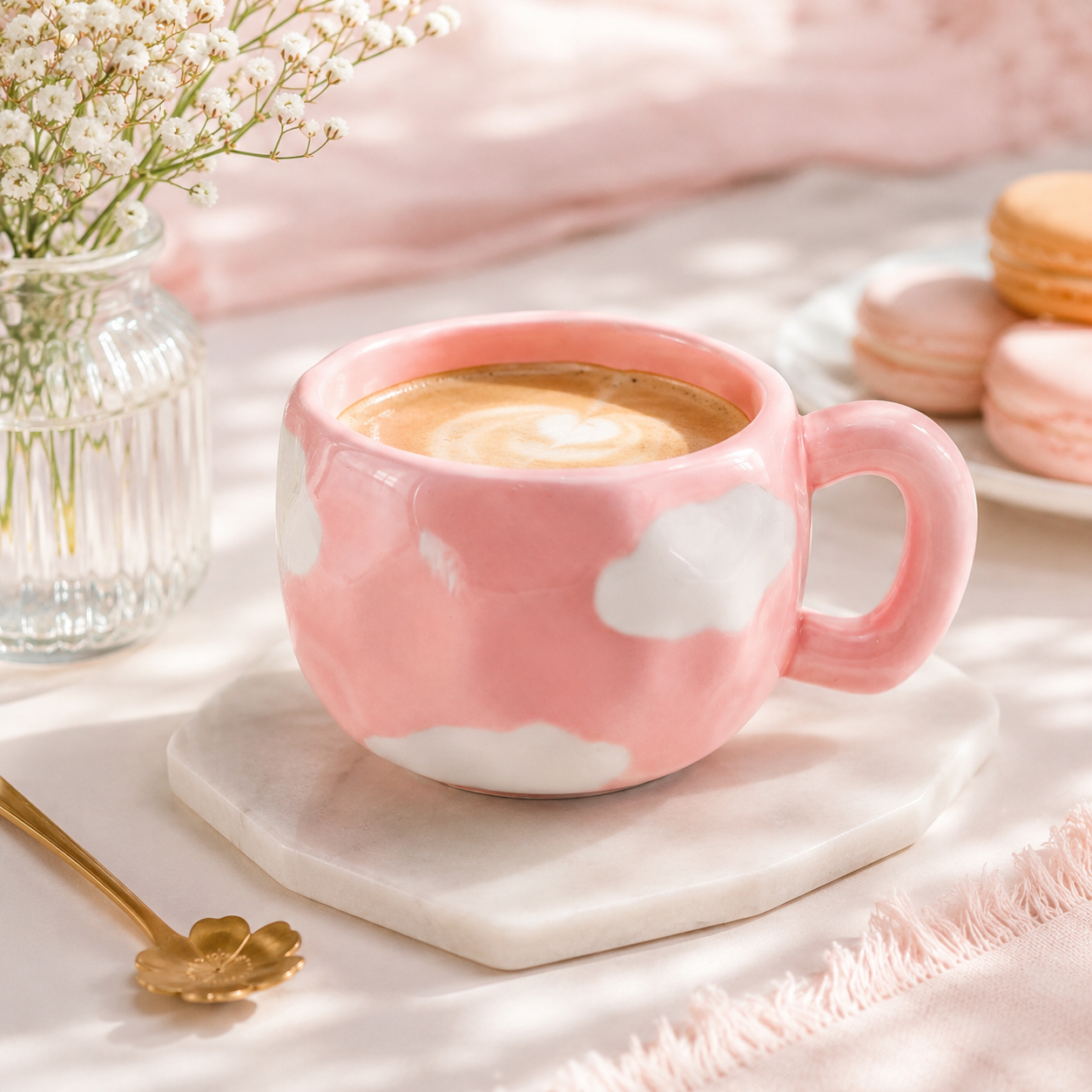 G.T 300 ML Ceramic "Cloud" Mug Pink