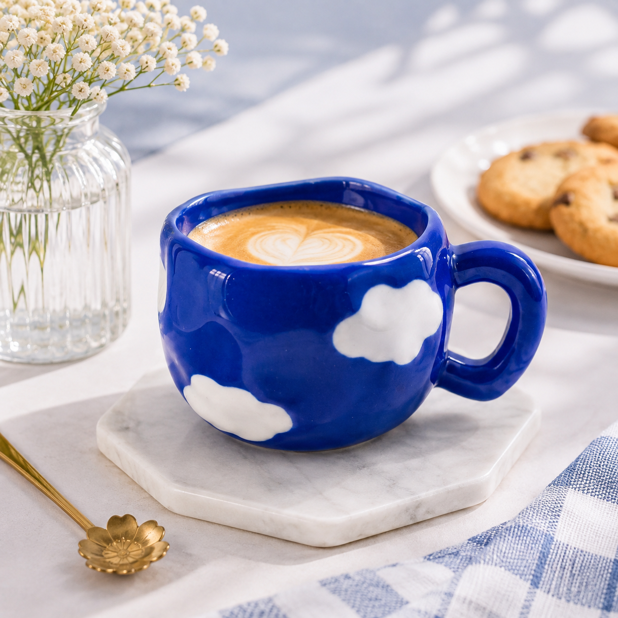 G.T 300 ML Ceramic "Cloud" Mug Royal Blue