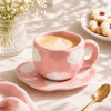 "Cloud" 300 mL Ceramic Mug With Saucer
