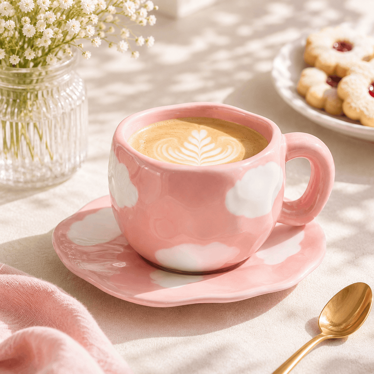 Cloud 300 mL Ceramic Mug With Saucer Kaka Bawa Sons