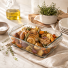 Pasabahce Borcam 1-Liter Glass Square Roaster