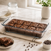 Pasabahce Borcam 25*11.5-Inch Glass Rectangular Brownie Dish