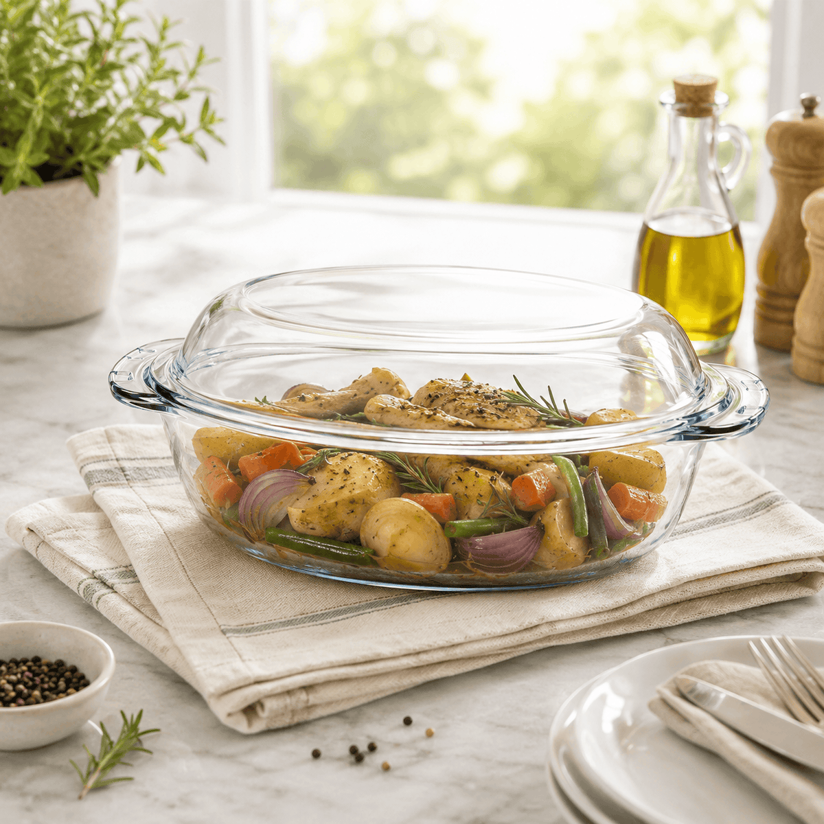 Pasabahce 2.3-Liter Glass Oval Dish Kaka Bawa Sons