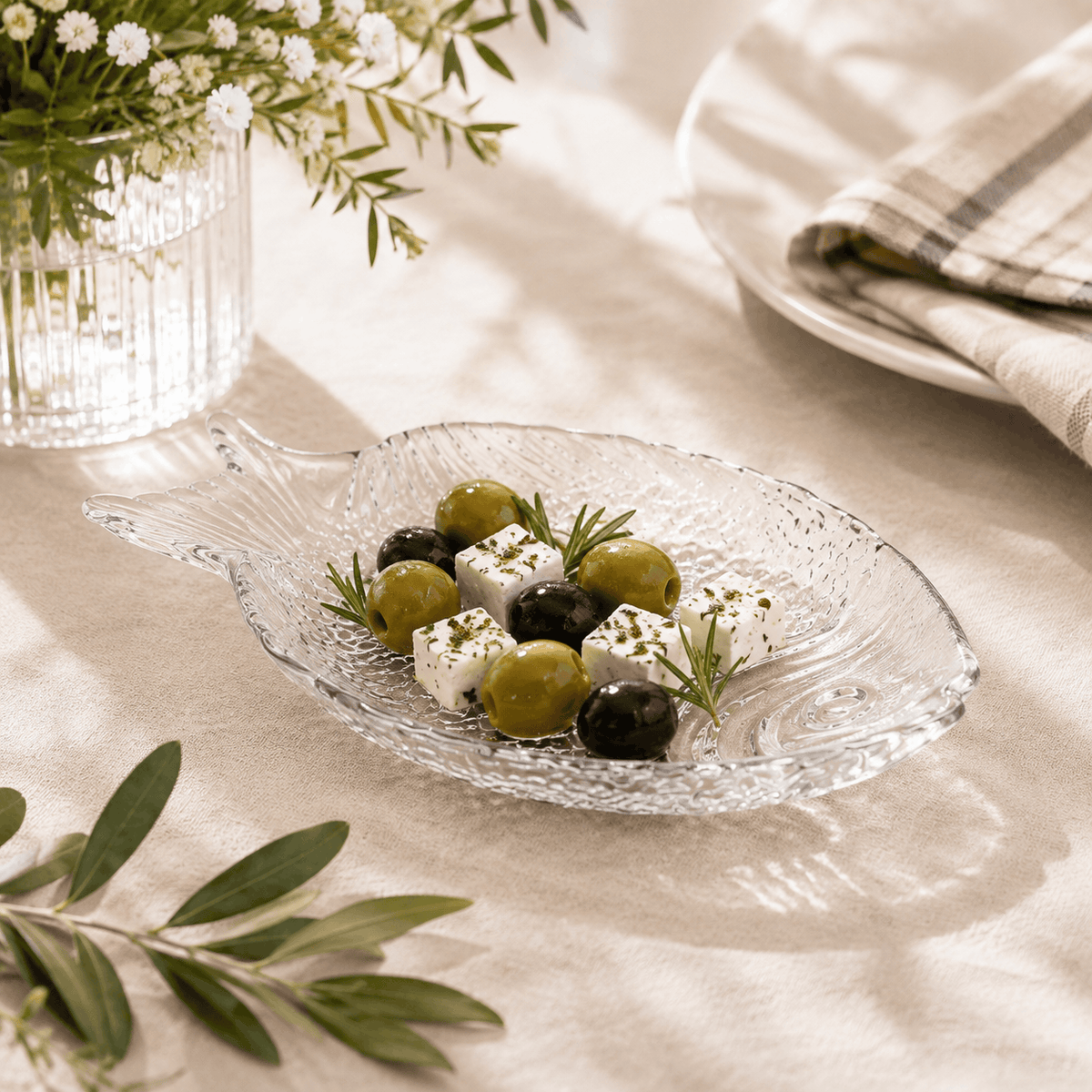 Pasabahce Glass Fish Dish Kaka Bawa Sons