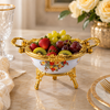 Brilliant Porcelain Serving Bowl - Ornate Gold Flower - 7 Inches