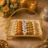 Brilliant Porcelain Rectangular Serving Dish | Golden Flower | 13 Inch