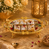 Brilliant Porcelain Oval Serving Dish | Red Flower | 10 Inch