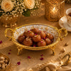 Brilliant Porcelain Oval Serving Dish | Golden Flower | 10 Inch
