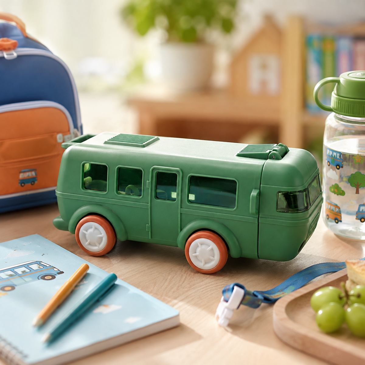 S.G 500 ML Plastic Bus-Shaped Drinking Bottle