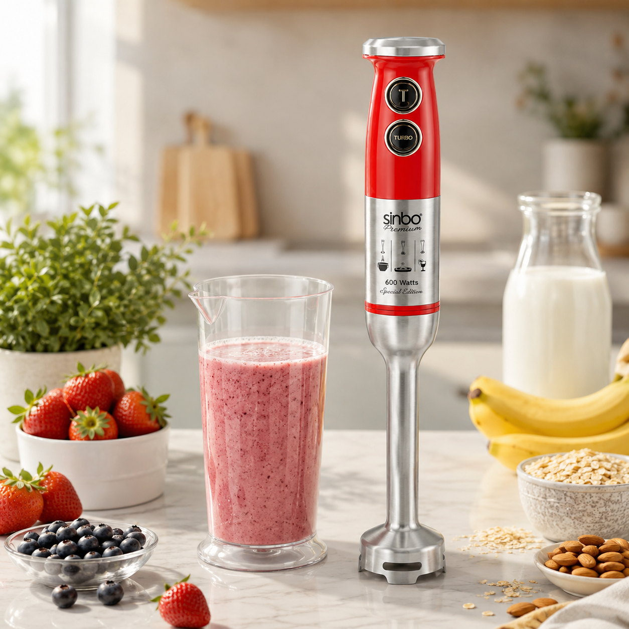 Sinbo Premium 600 Watt, 500 ML Jar Stainless Steel Hand Blender