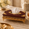 Fancy Luxury Wooden & Gold Tissue Box Holder