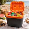 Gint 5-Liter Black & Orange Plastic Ice Box