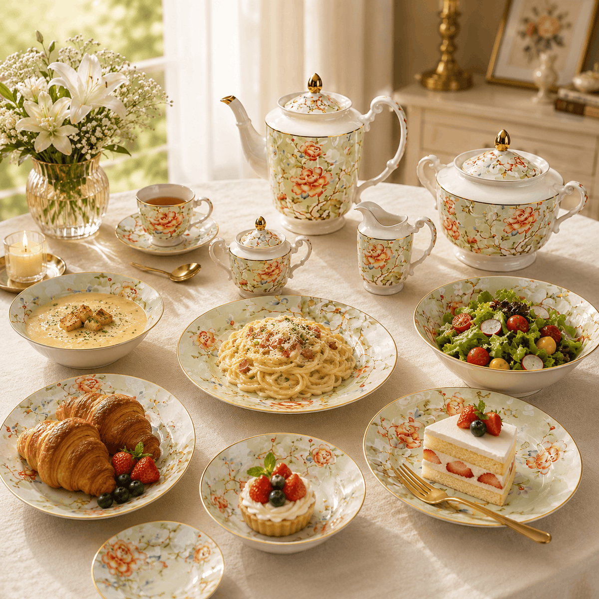 Royal 61-Pieces 8-Serving New Bone Dinner Set SN-Series Kaka Bawa Sons