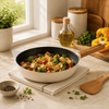 Danny Home Dual Color Beige & Black Aluminium Non Stick Induction Frying Pan