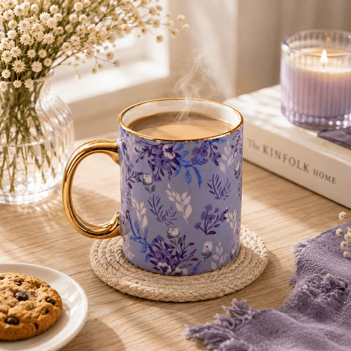 Danny Home 320 ML Gold Handle Ceramic Mug Kaka Bawa Sons