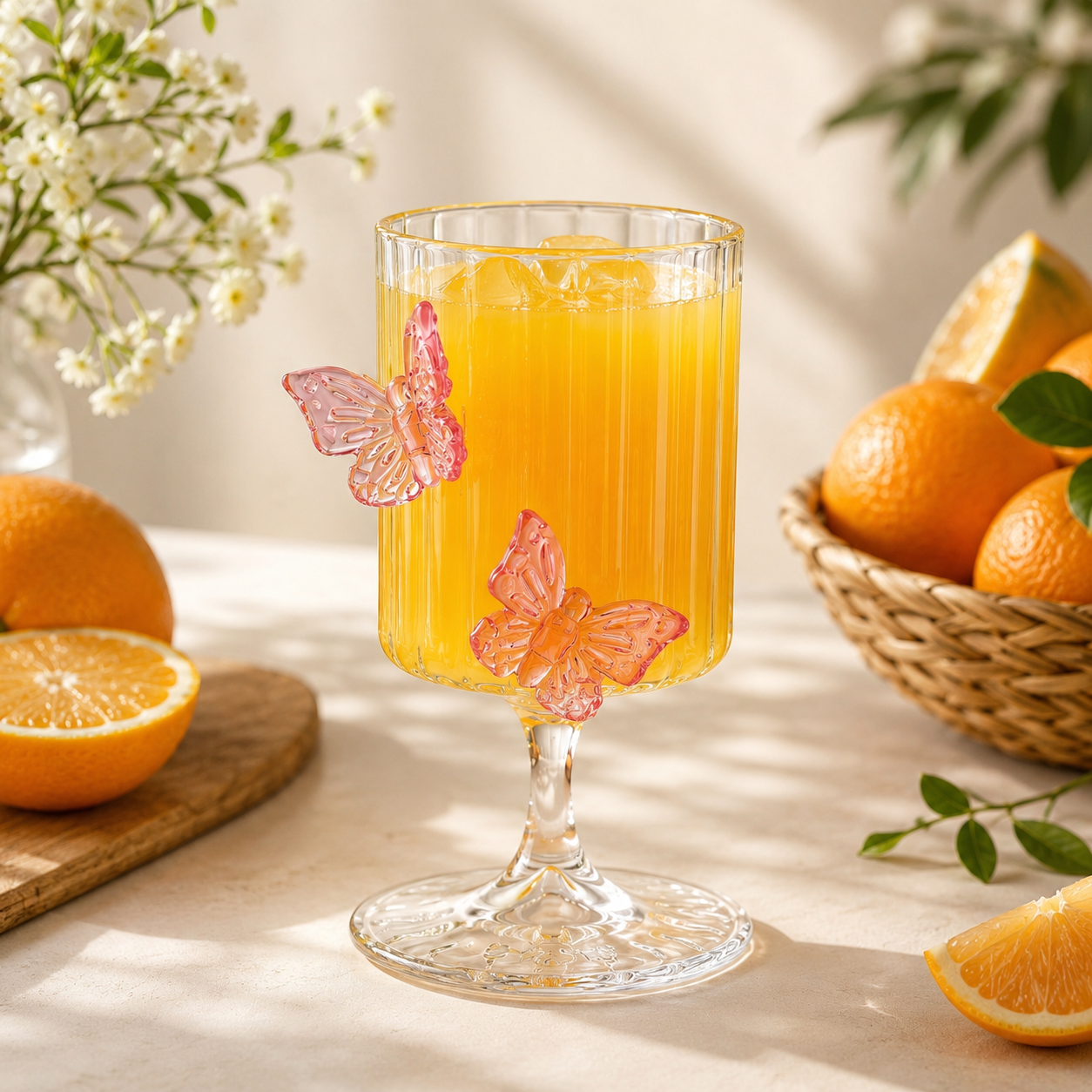 D.W.M  250 ML Butterfly Glass Goblet