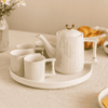 8-Piece Royal Spinning Coffee Set White