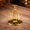 Fancy Golden Deer Glass Stand