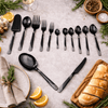68-Piece Fancy Black Cutlery Set