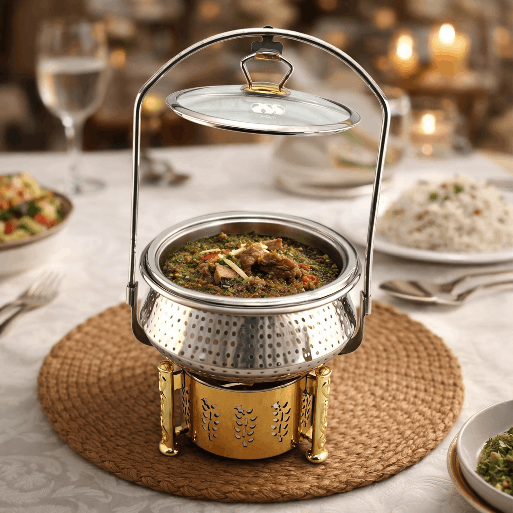 Victoria Handi-Style Hammered Chafer with Glass Lid