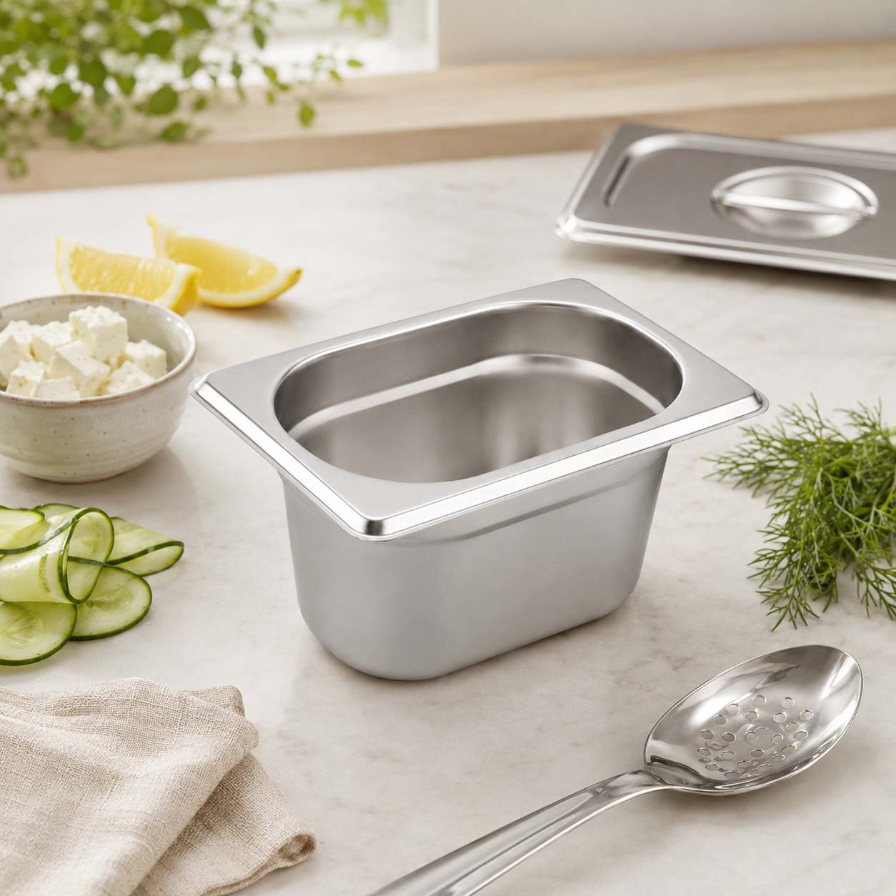 Mart 1/9 Stainless Steel Gastronorm (GN) Food Pans