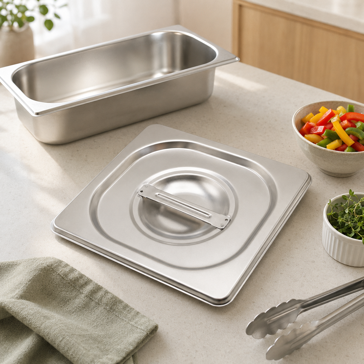 Mart 1/6 Stainless Steel Gastronorm (GN) Food Pans