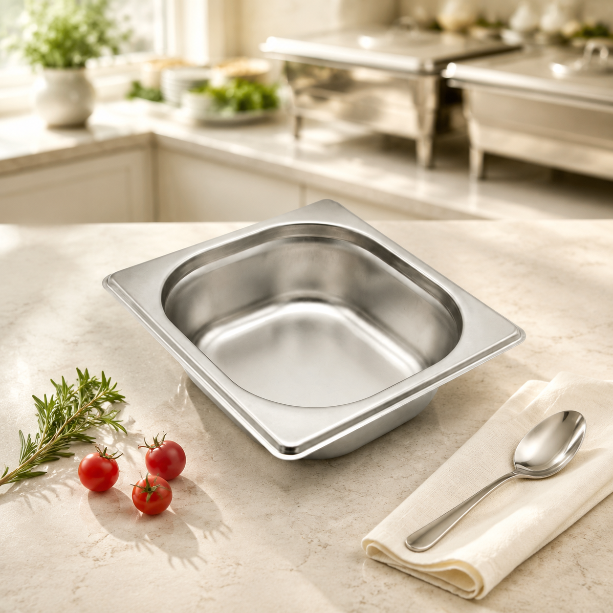 Mart 1/6 Stainless Steel Gastronorm (GN) Food Pans