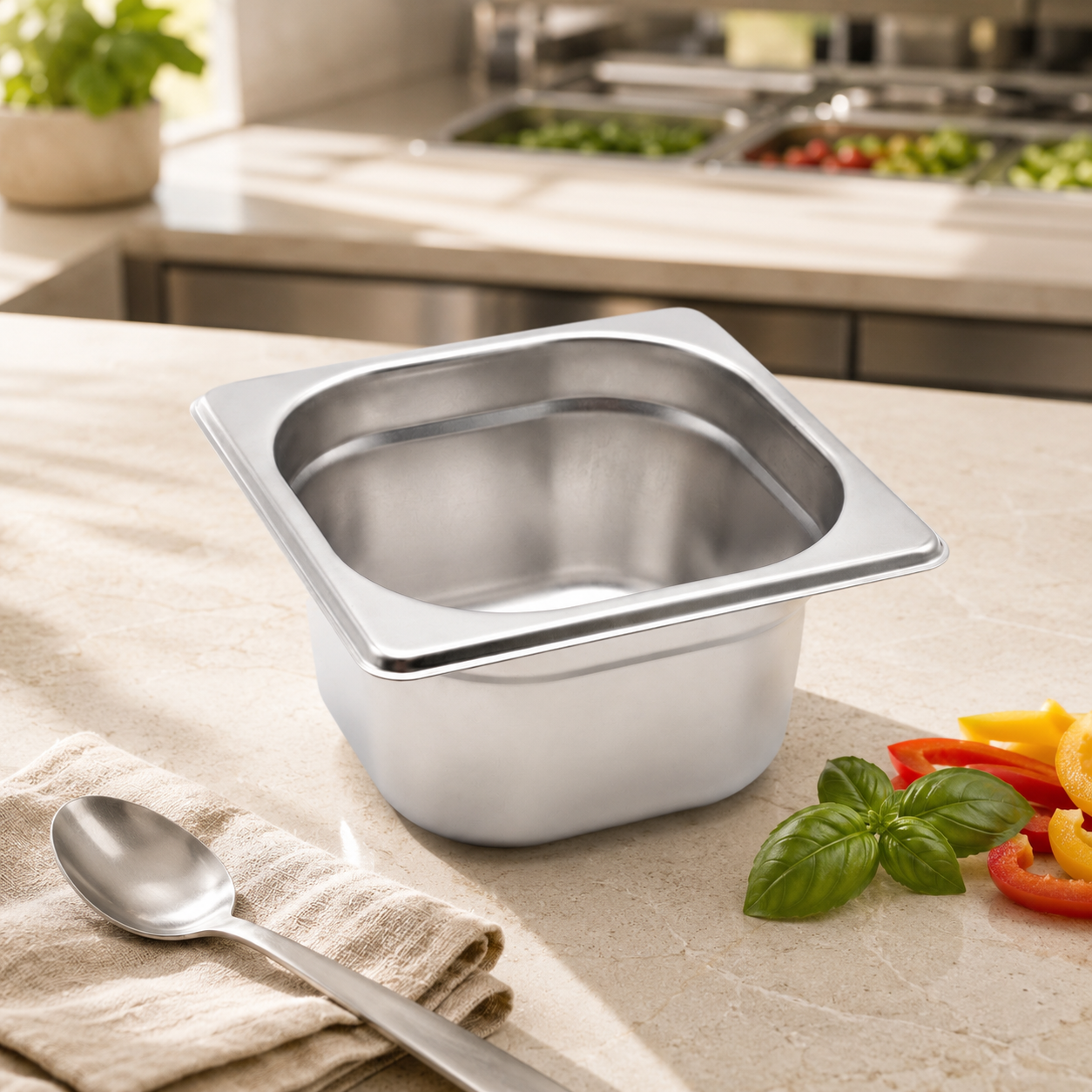 Mart 1/6 Stainless Steel Gastronorm (GN) Food Pans