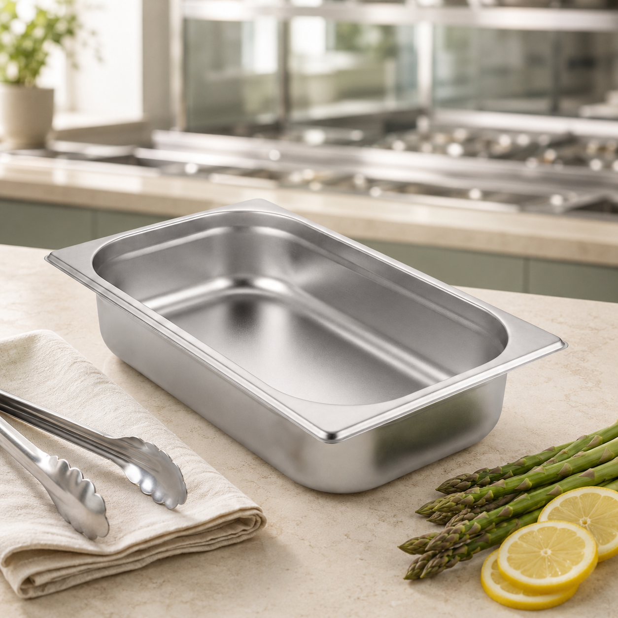 Mart 1/4 Stainless Steel Gastronorm (GN) Food Pans