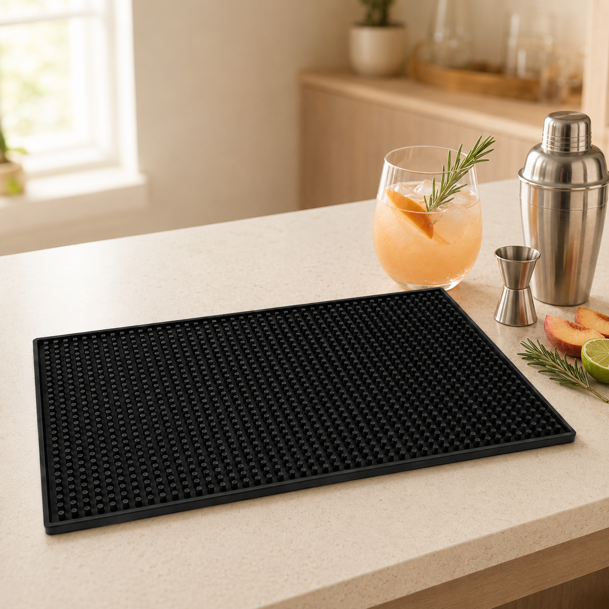 Dixie Non-Slip Silicone Black Bar Mats