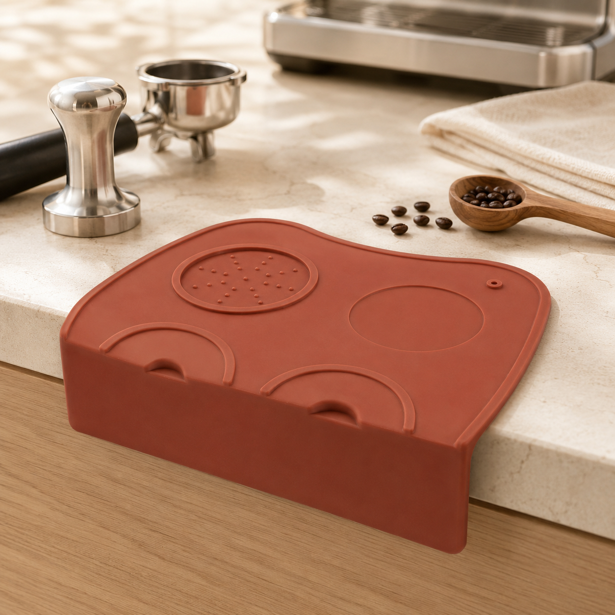 Chef Silicon Red Coffee Tamper Mats