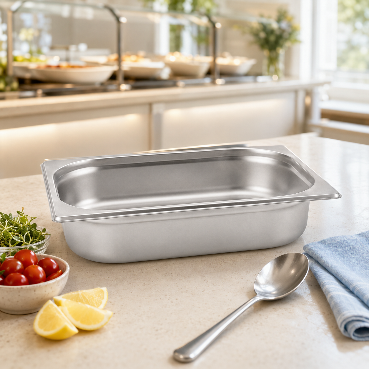 Mart 1/2 Stainless Steel Gastronorm (G.N) Food Pans