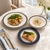 UK Parliament 18-Pieces Bone China Plate Sets With 6 different colors and designs