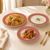 B/C 18-Pieces Bone China Plate Sets