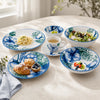Danny Home 38-Piece Ceramic Dinner Set – Indigo Floral