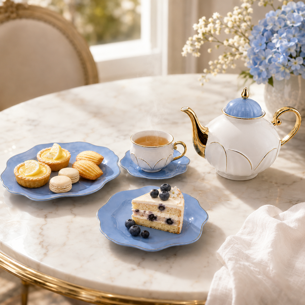 Royal 24-Piece, 6-Serving Fine Porcelain Tea Sets