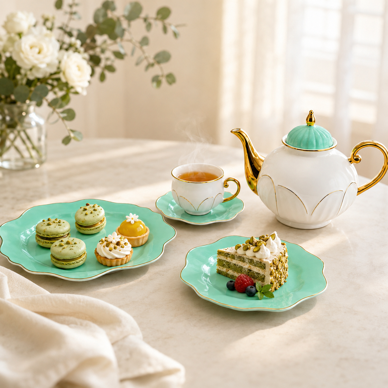 Royal 24-Piece, 6-Serving Fine Porcelain Tea Sets