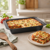 Kings Black Rectangular Metal Baking Trays