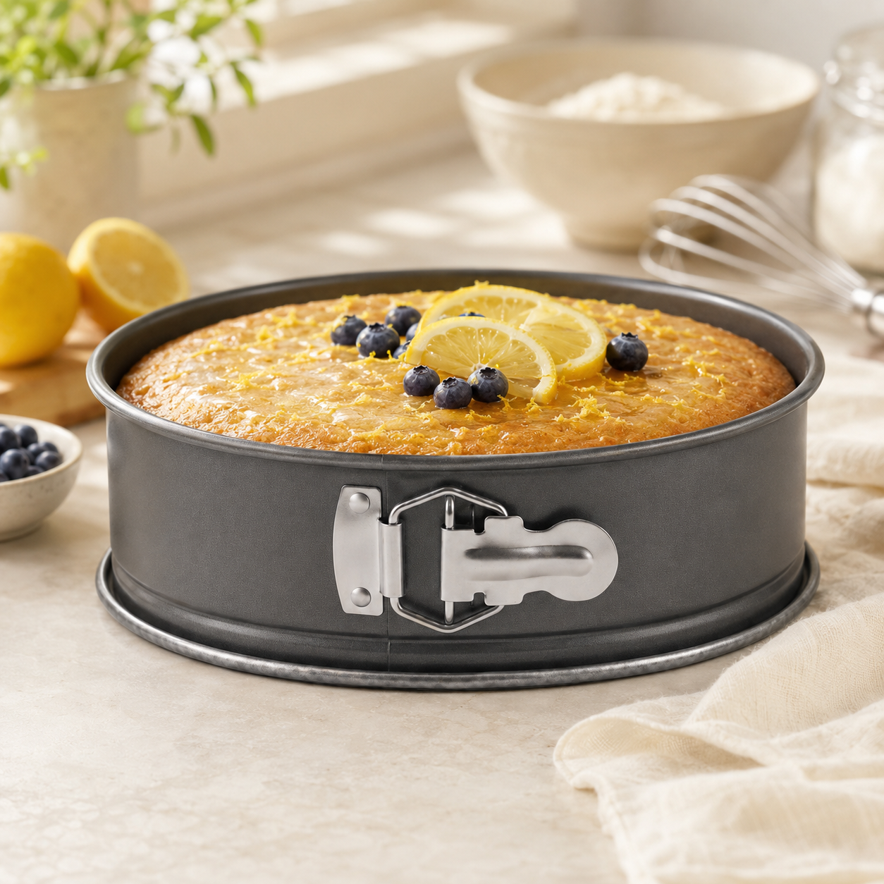 Kings Black Metal Round Cake Moulds