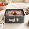 Kings Black Metal Square Cake Moulds