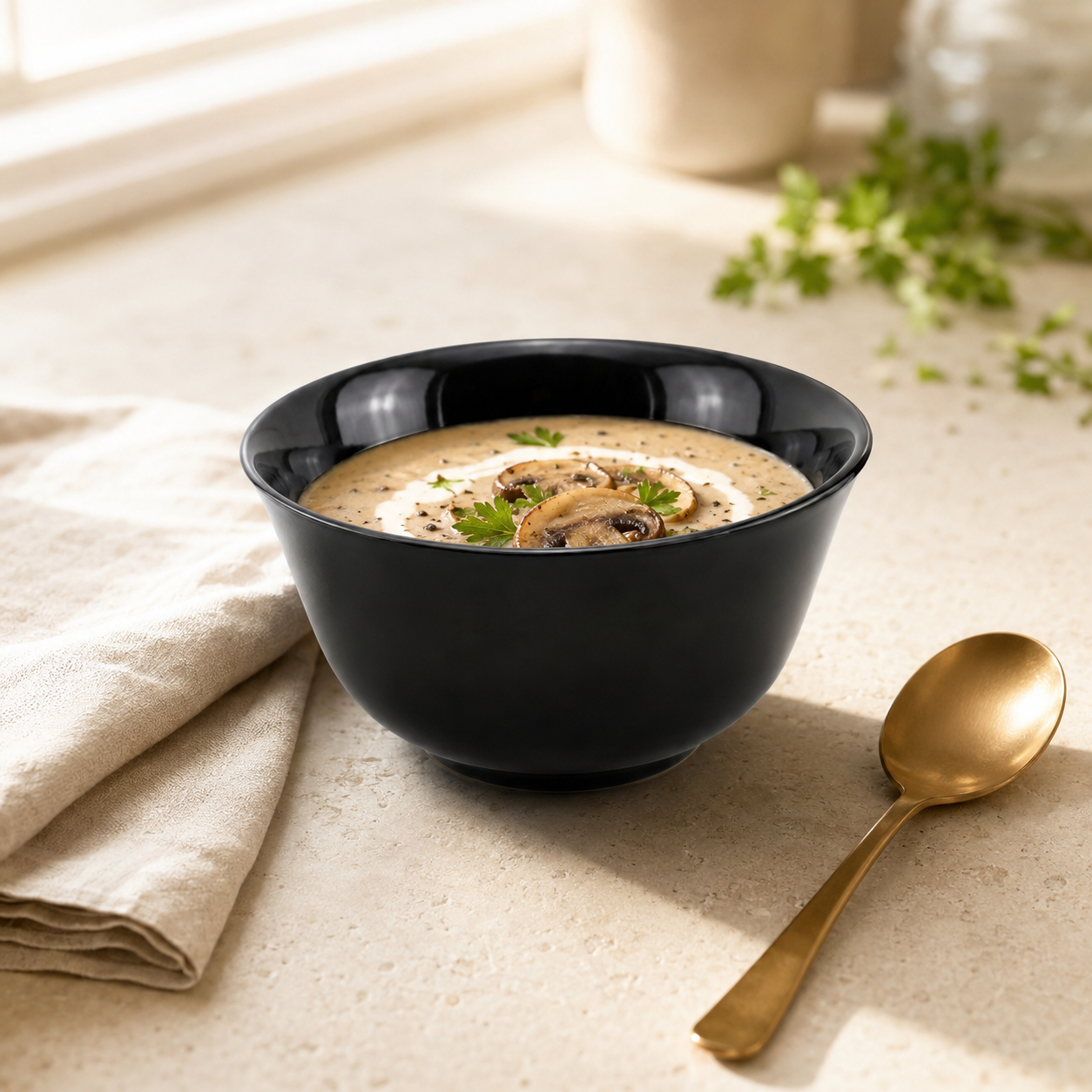 Luminarc 5-Inches Carine Black Marble Bowl