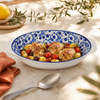 Gupan 11-Inches Blue Floral Oval Serving Dish