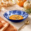 Gupan Blue Floral Ceramic Soup Plates