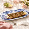 Gupan 8.5-Inches Rectangular Blue Floral Serving Tray