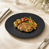 Home Table 10-Inches Black Marble Flat Plates