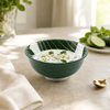 Gupan Leaf Design Matte Green Marble Sweet Bowls