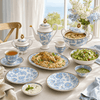 Royal FY Sky Blossom 61-Piece Bone China Dinner Set for 8